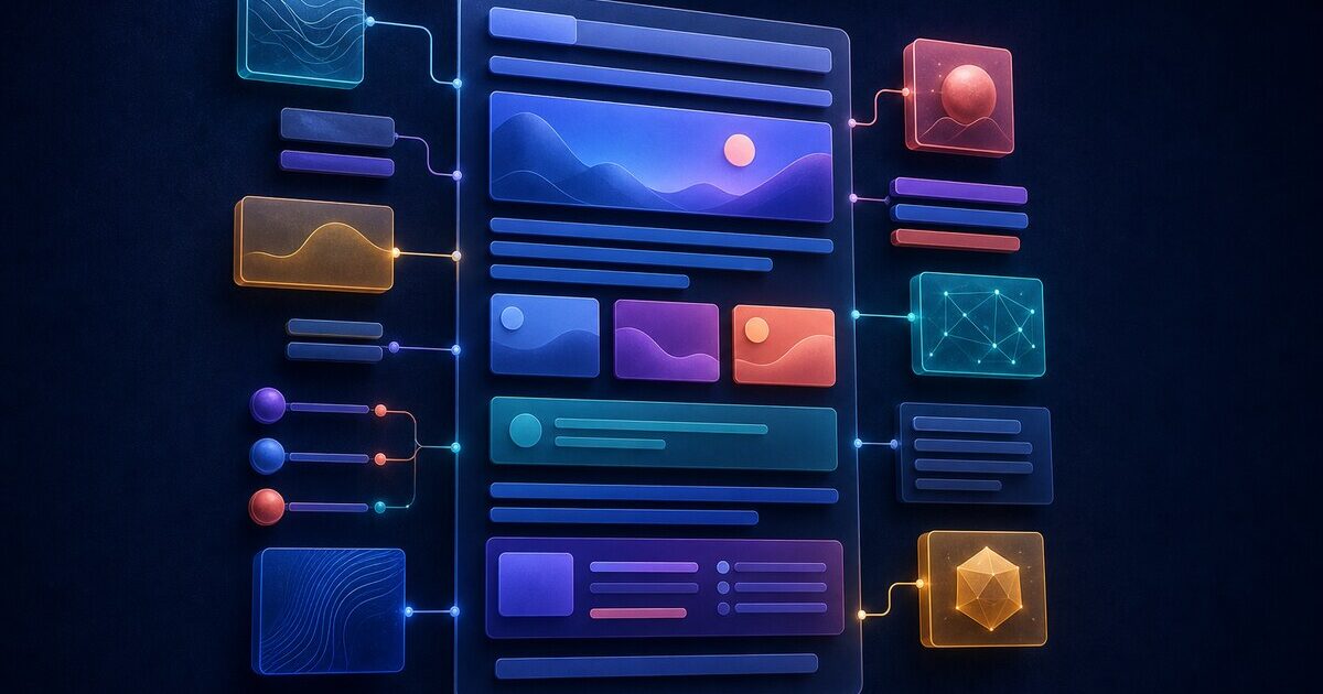Abstract webpage optimisation layers for intent, evidence, headings, links, media and measurement
