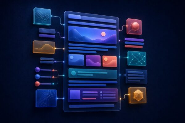 Abstract webpage optimisation layers for intent, evidence, headings, links, media and measurement
