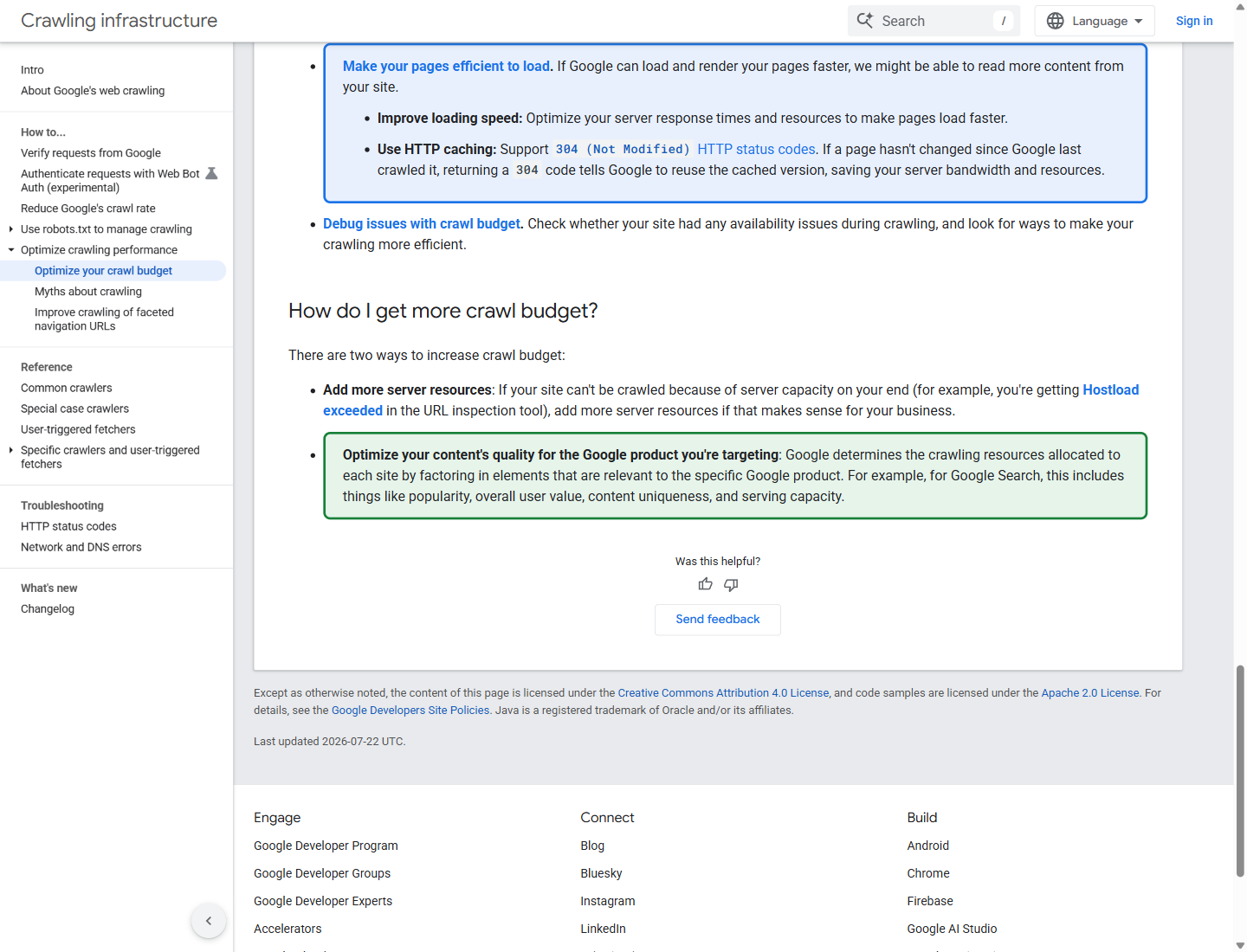 Google guidance highlighting content quality popularity uniqueness and serving capacity for crawl allocation