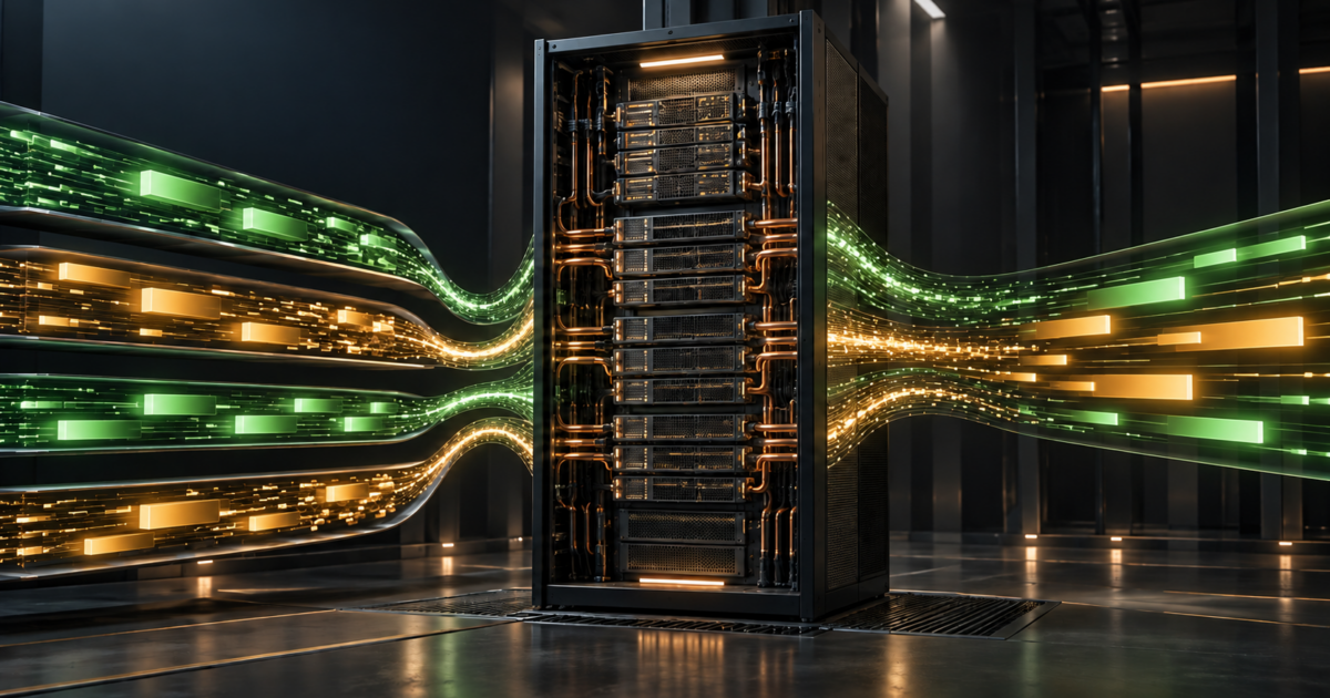 Abstract rack-scale AI inference system processing multiple benchmark workloads