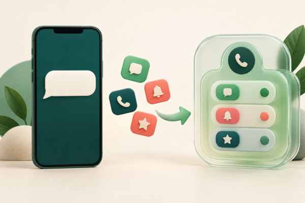 Conceptual phone and message tokens organized into a structured consent record